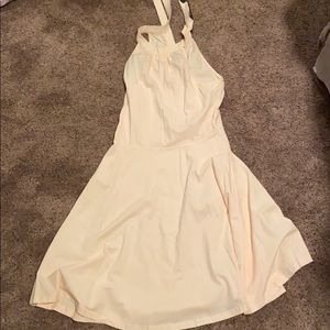 Pink halter neck dress